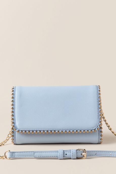 Francescas Juliet Mini Beaded Clutch Crossbody - Light Blue