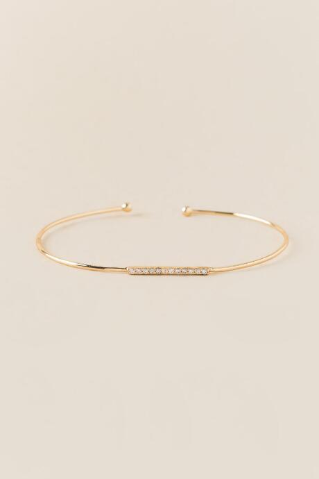 Francesca's Chantelle Cubic Zirconia Bracelet - Gold