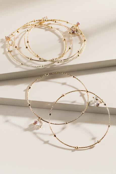 Francesca's Florentina Bangle Bracelet Set - Black