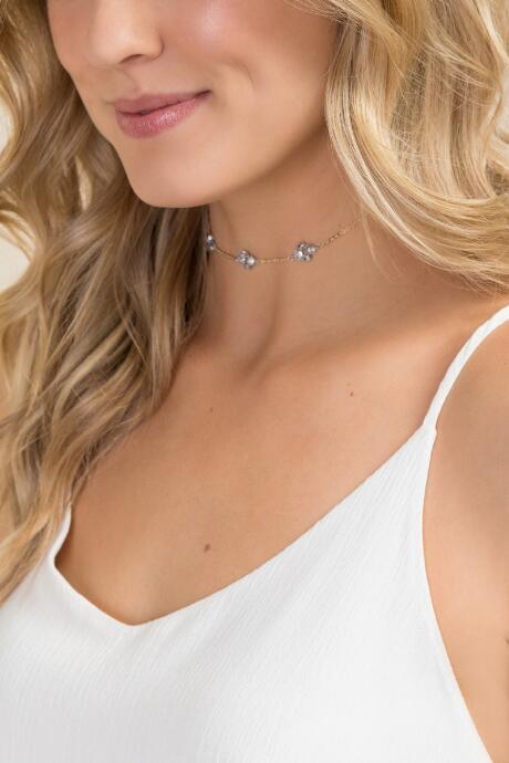 Francesca's Sanoy Delicate Beaded Choker - Silver