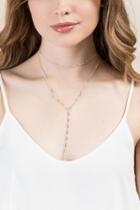 Francesca's Lola Layered Rosary Choker In Rose Gold - Rose/gold