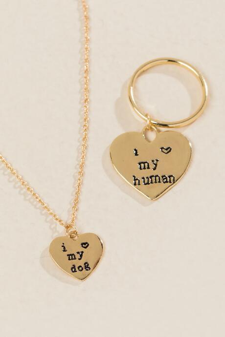 Francesca's Dog And Human Friendship Set - Gold
