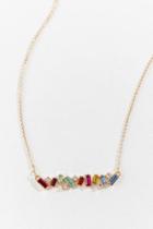 Francesca's Karmen Rainbow Bar Necklace - Multi