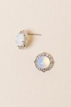 Francesca's Tiana Opal Circle Stud - Light Blue