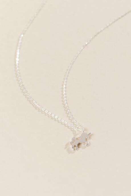 Francesca's Drea Sterling Silver Unicorn Pendant - Silver