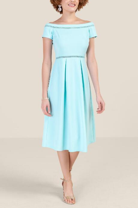 Francesca's Elena Midi Skater Dress - Mint