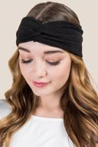 Francesca's The Annika Knotted Turban Headband - Black