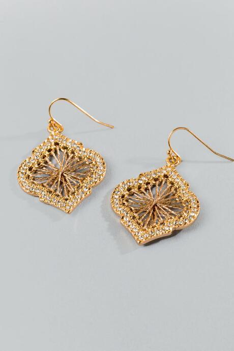 Francesca's Aneya Metal Earrings - Rose/gold