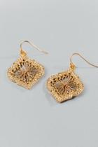 Francesca's Aneya Metal Earrings - Rose/gold
