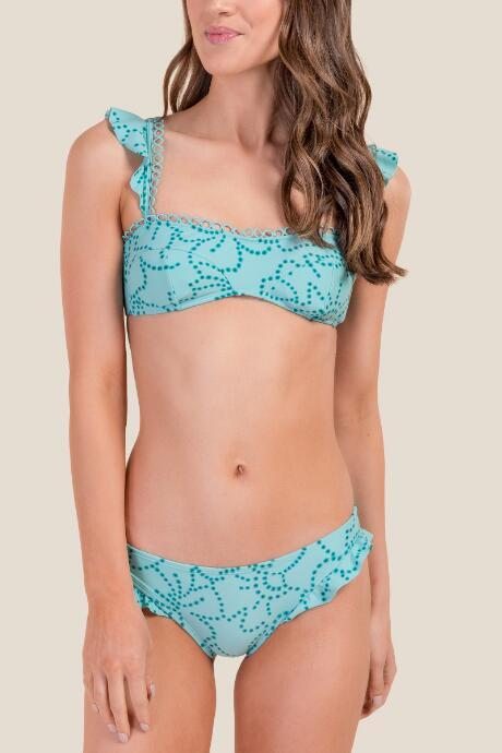 Francesca's Amanda Floral Swimsuit Bottoms - Teal