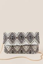 Francesca's Barb Diamond Clutch Crossbody - Beige