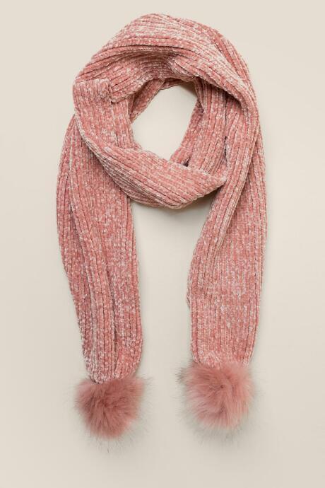 Francesca's Ophelia Chenille Pom Scarf - Blush
