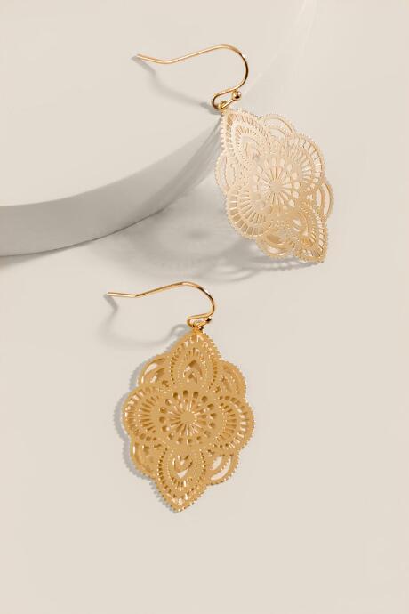 Francesca Inchess Presley Filigree Drop Earrings - Gold