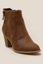 Report Cassia Distressed Ankle Boot - Camel