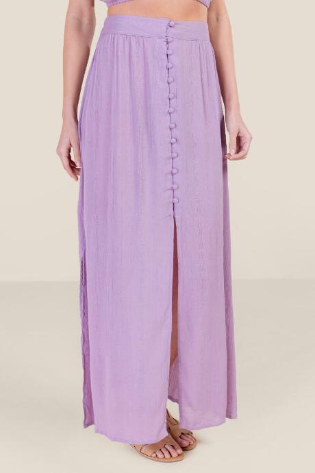 Francesca's Cecily Covered Button Cover-up Maxi Skirt - Lavender