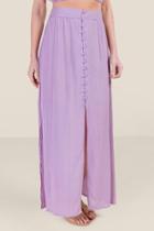 Francesca's Cecily Covered Button Cover-up Maxi Skirt - Lavender
