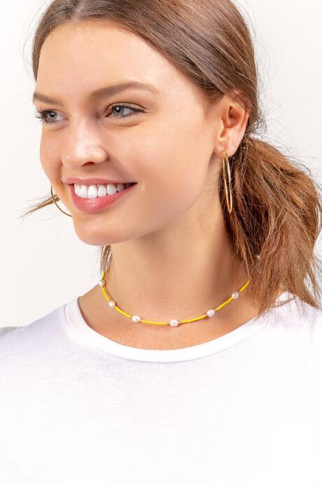 Francesca's Jamaica Pearl Choker In Yellow - Yellow