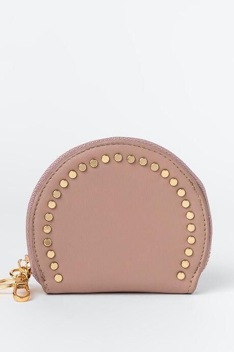 Francesca's Payton Studded Coin Pouch - Mauve