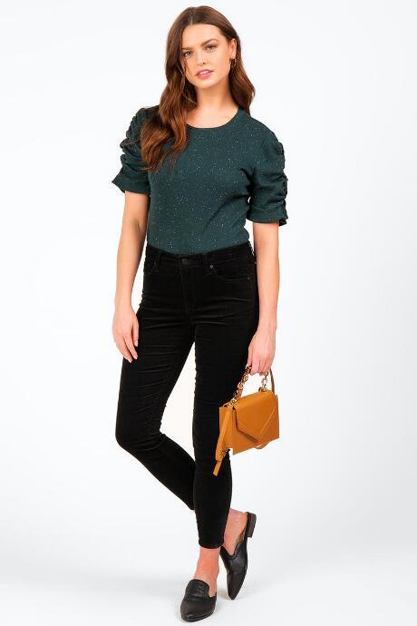 Francesca's Nalina Velvet Pants - Black