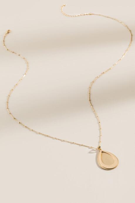 Francesca's Danielle Teardrop Pendant Necklace - Gold