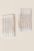 Francesca's Jacqueline Lurex Fingerless Gloves - Ivory