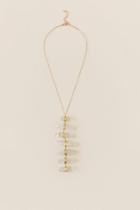 Francesca's Karissa Raw Chip Ladder Necklace - Clear