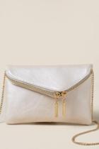 Francescas Dena Mini Angled Clutch - Ivory