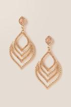 Francesca's Kamilah Marquis Glass Trip Earring - Blush