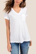 Francesca's Joy Basic Layering Top - White