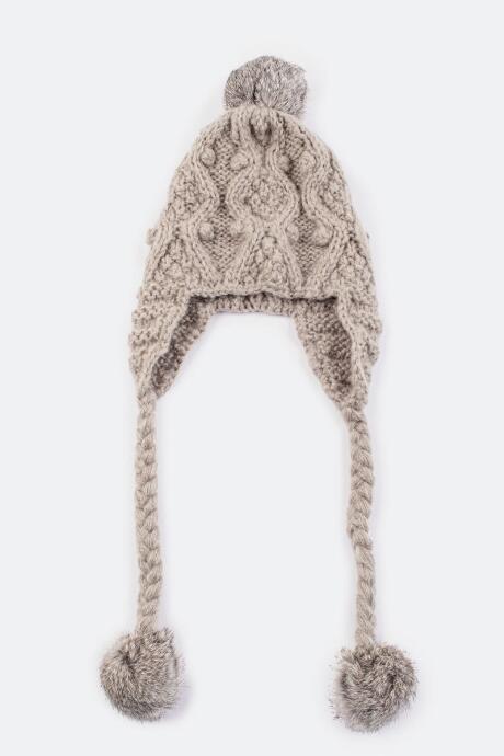 Francesca's Ethel Knit Ear Flap Beanie - Gray