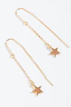 Francesca's Annabelle Glitter Star Linear Earrings - Gold