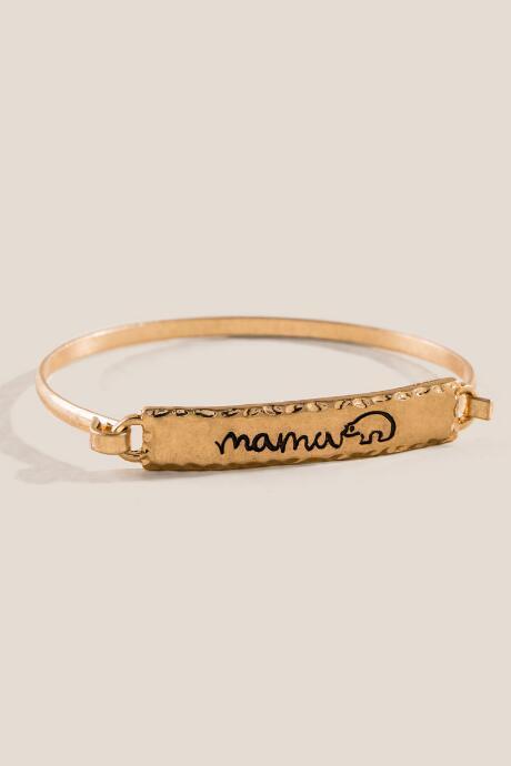 Francesca's Mama Bear Bangle Bracelet - Gold