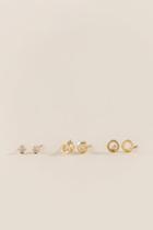 Francesca's Gaby Cubic Zirconia Studs Set - Crystal