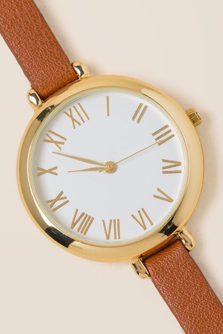 Francesca's Jacey Wrap Watch - Cognac