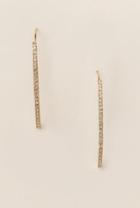 Francesca's Kamryn Pav Linear Hook Earring - Crystal