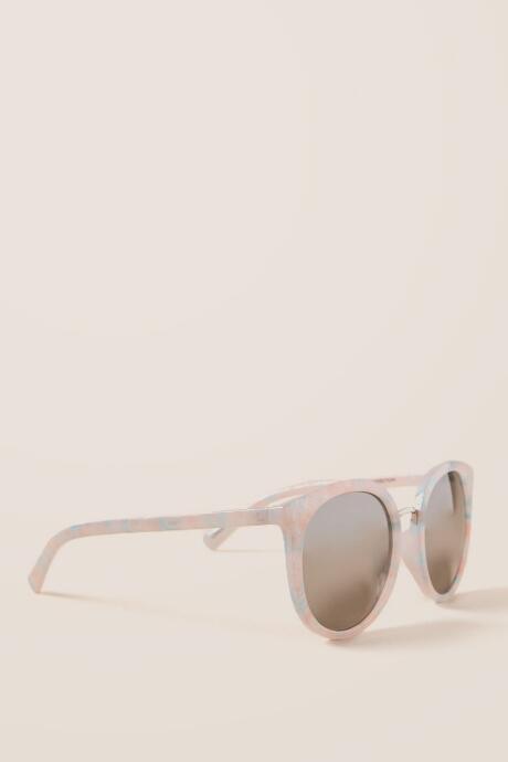 Francesca's Skyler Round Sunglasses - Blush