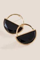 Francesca's Hallie Crescent Earrings - Black