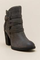 Not Rated Manto Distressed Ankle Boot - Charcoal