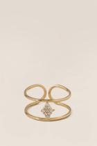 Francesca's Sawyer Cubic Zirconia Ring - Gold