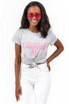 Francesca's Neon Engaged Af Tee - Heather Gray