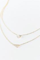 Francesca's Madison Cz Triangle Layered Necklace - Gold