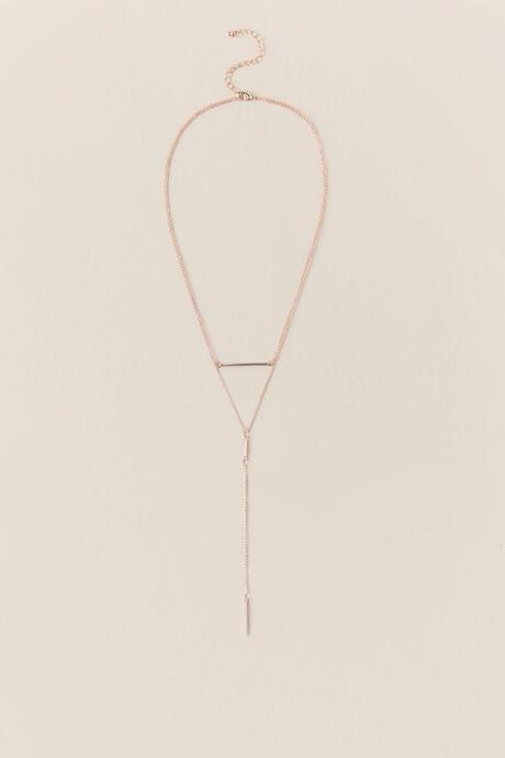 Francesca's Monica Delicate Layered Necklace - Rose/gold