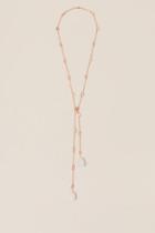 Francesca's Mackenzie Wrap Necklace - Rose/gold