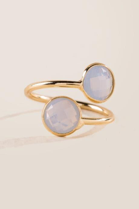 Francesca's Alice Stone Wrap Ring - Gray