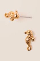 Francesca's Seahorse Stud Earring - Gold