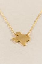Francesca's Texas State Necklace In Gold - Gold
