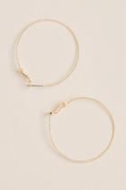 Francesca's Madison Textured Hoops - Gold
