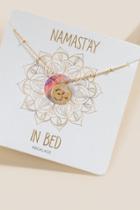Francesca's Melaney Namast'ay Delicate Necklace - Gold