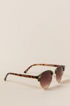 Francesca's Caprice Rounded Sunglasses - Olive