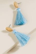 Francesca Inchess Tanya Linear Thread Tassels In Blue - Light Blue